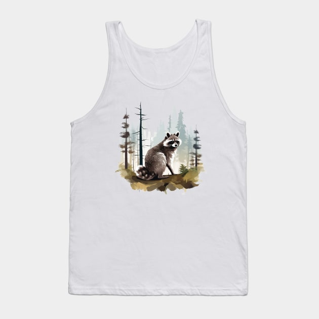 Raccoony Cuteness Tank Top by zooleisurelife